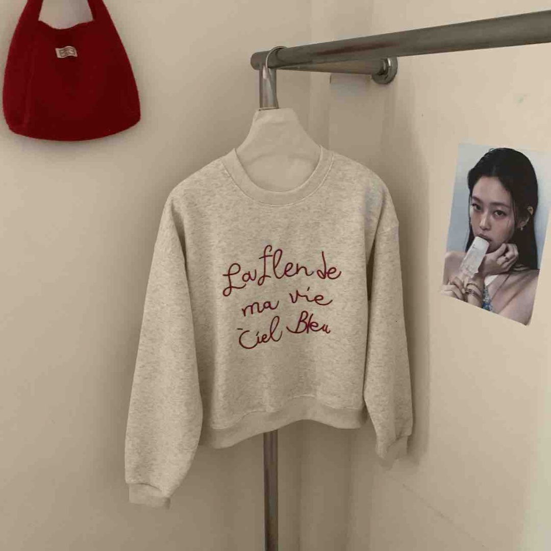 卫衣圆领上衣中长款春秋套头女装厚款秋冬冬季