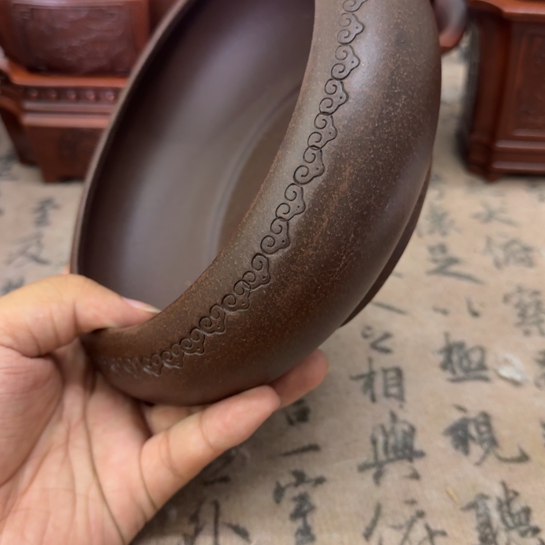紫砂花盆15x6内经紫砂花盆