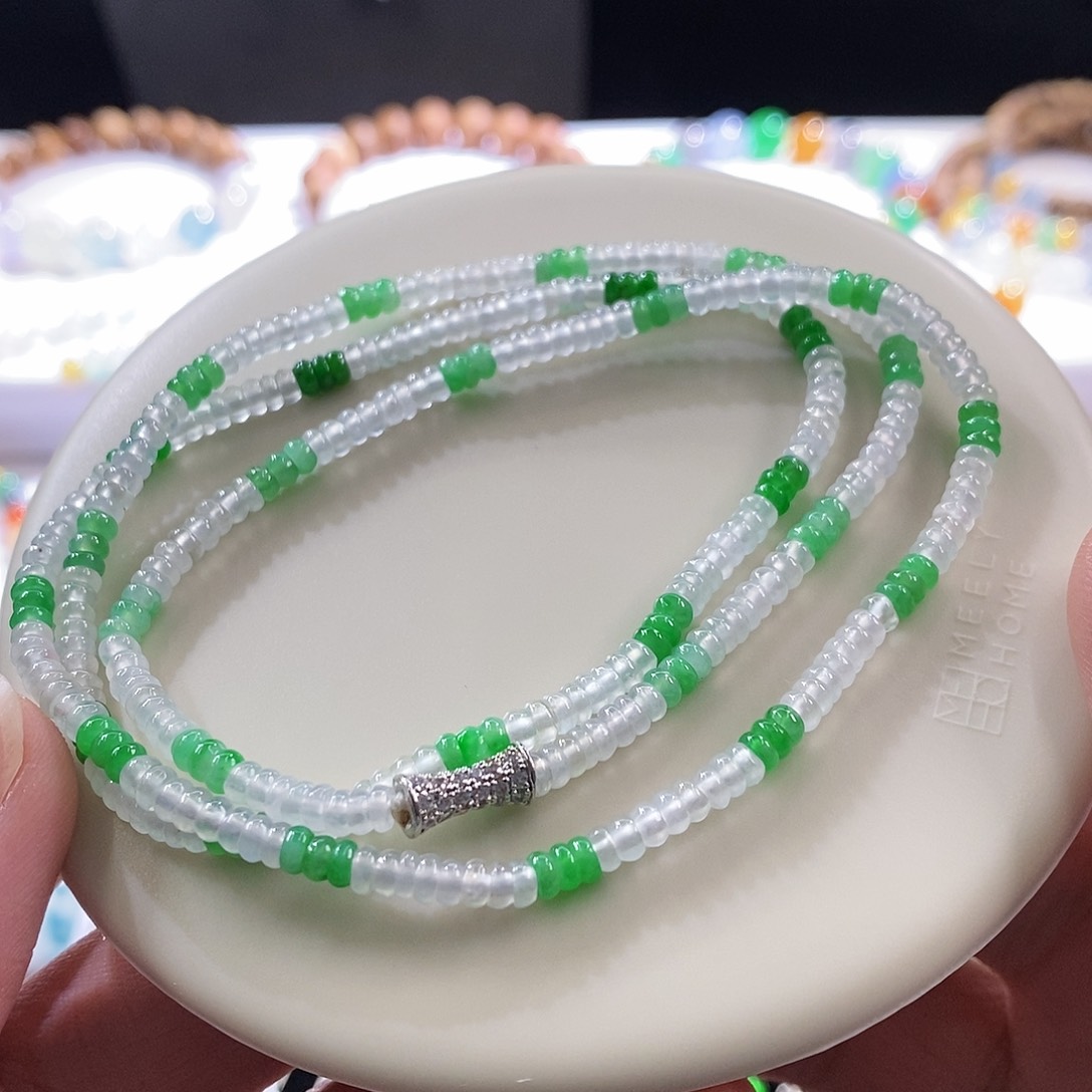 颈饰未镶嵌翡翠小米珠项链
