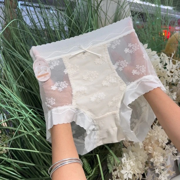 三条装-中腰蕾丝大包臀舒适亲肤柔软白倒集浅色80-130斤