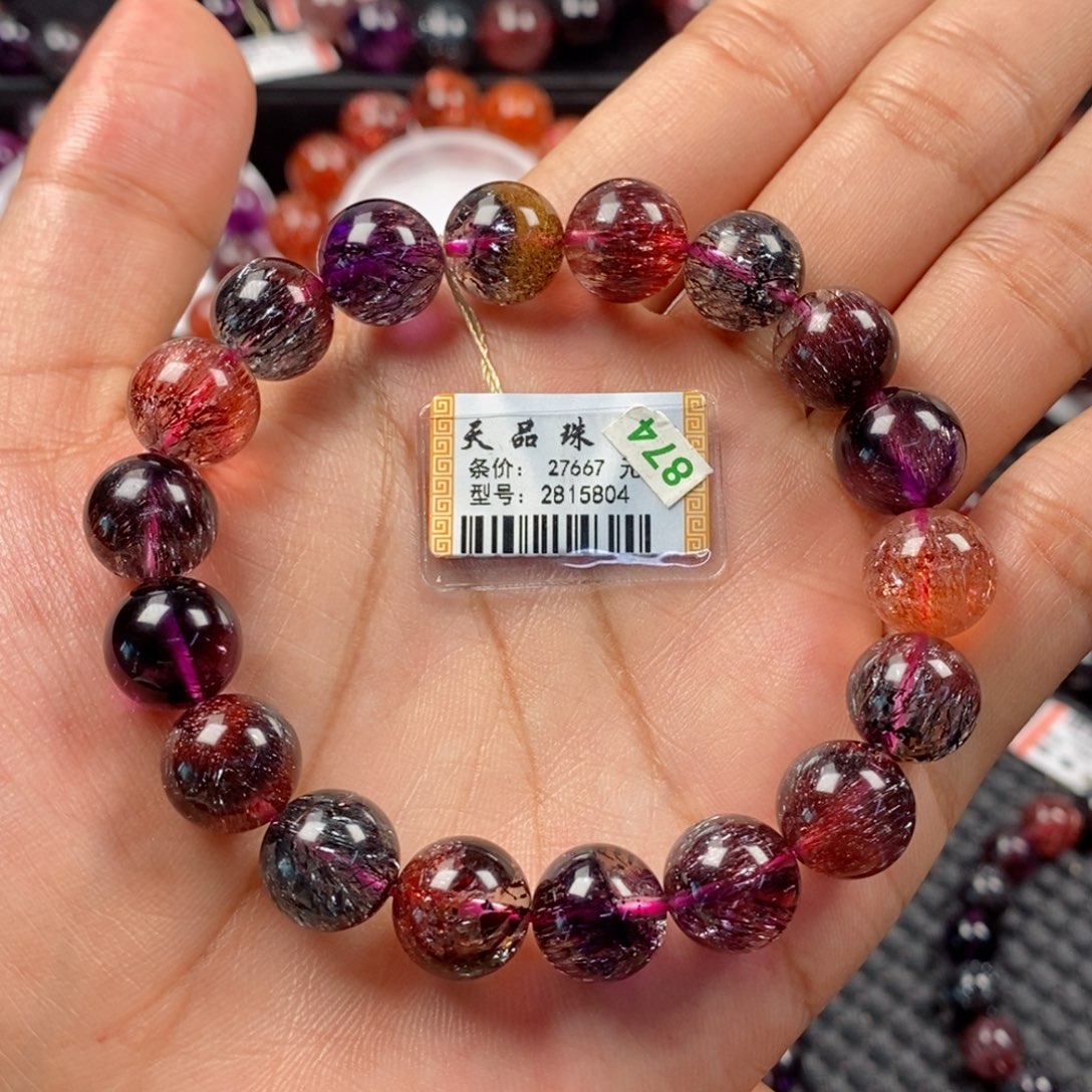 水晶手链未镶嵌黑加仑超七2815804