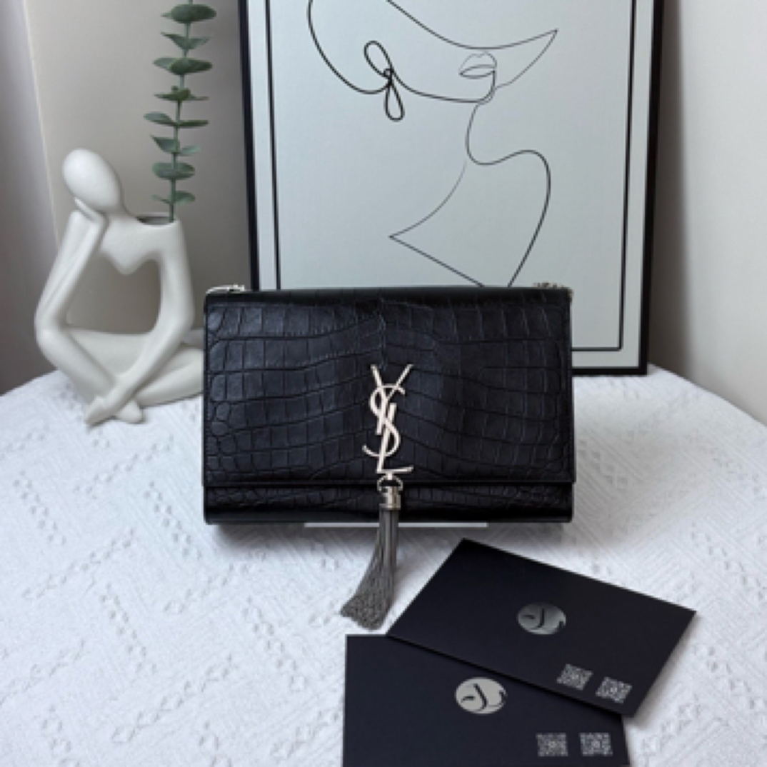 95新 YSL/圣罗兰 kate 斜挎包黑色 /JW4965