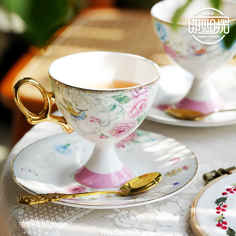 英式下午茶杯碟高档精致骨瓷优雅高脚杯欧式小奢华高颜值女生杯子