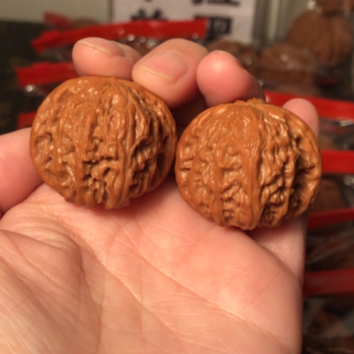 【闪购商品】文玩核桃把件磨盘34