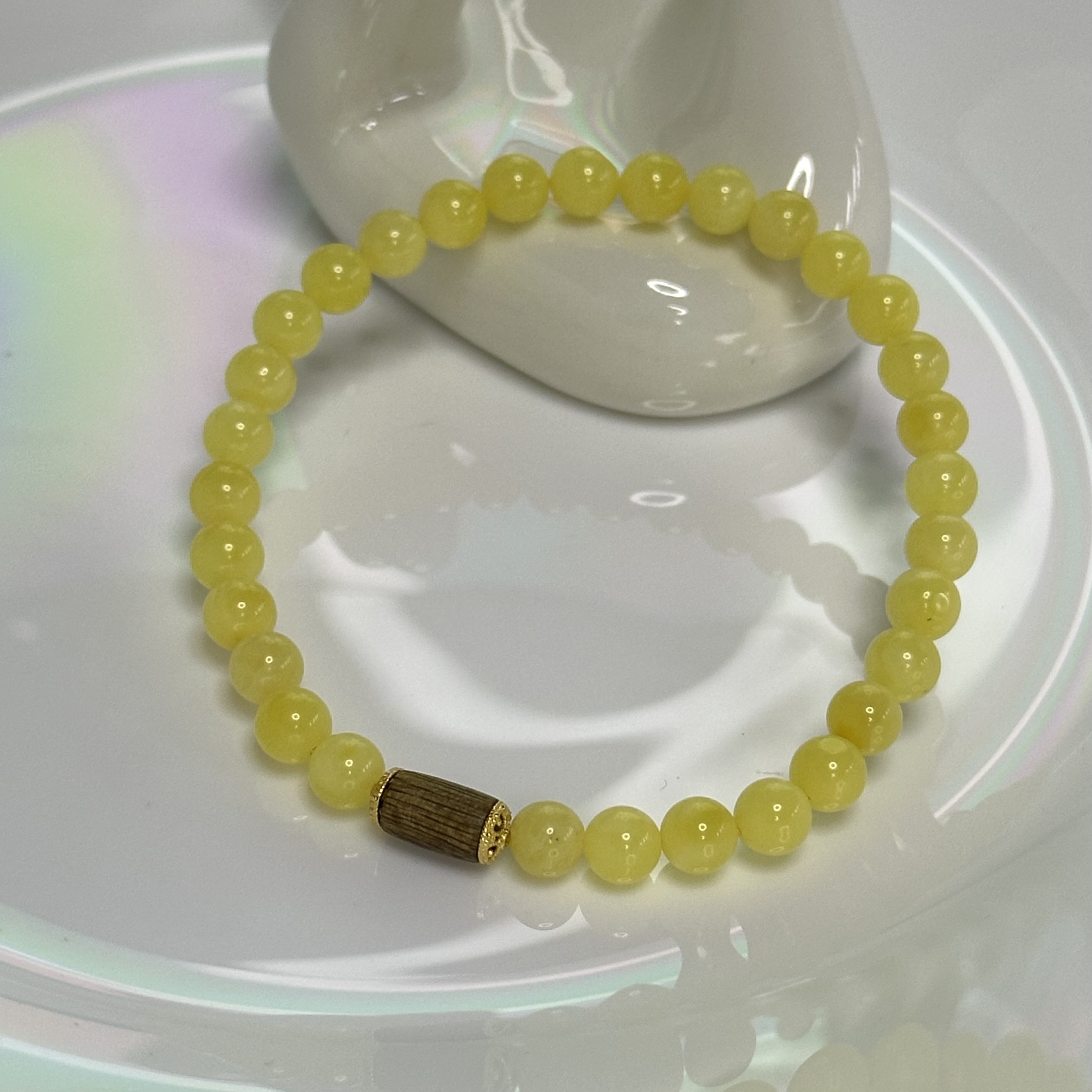 【昕禧·栾俄蜜】桶珠蜜蜡单圈手链