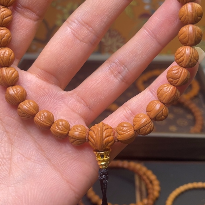 黄***龙手串桃核龙纹涛哥