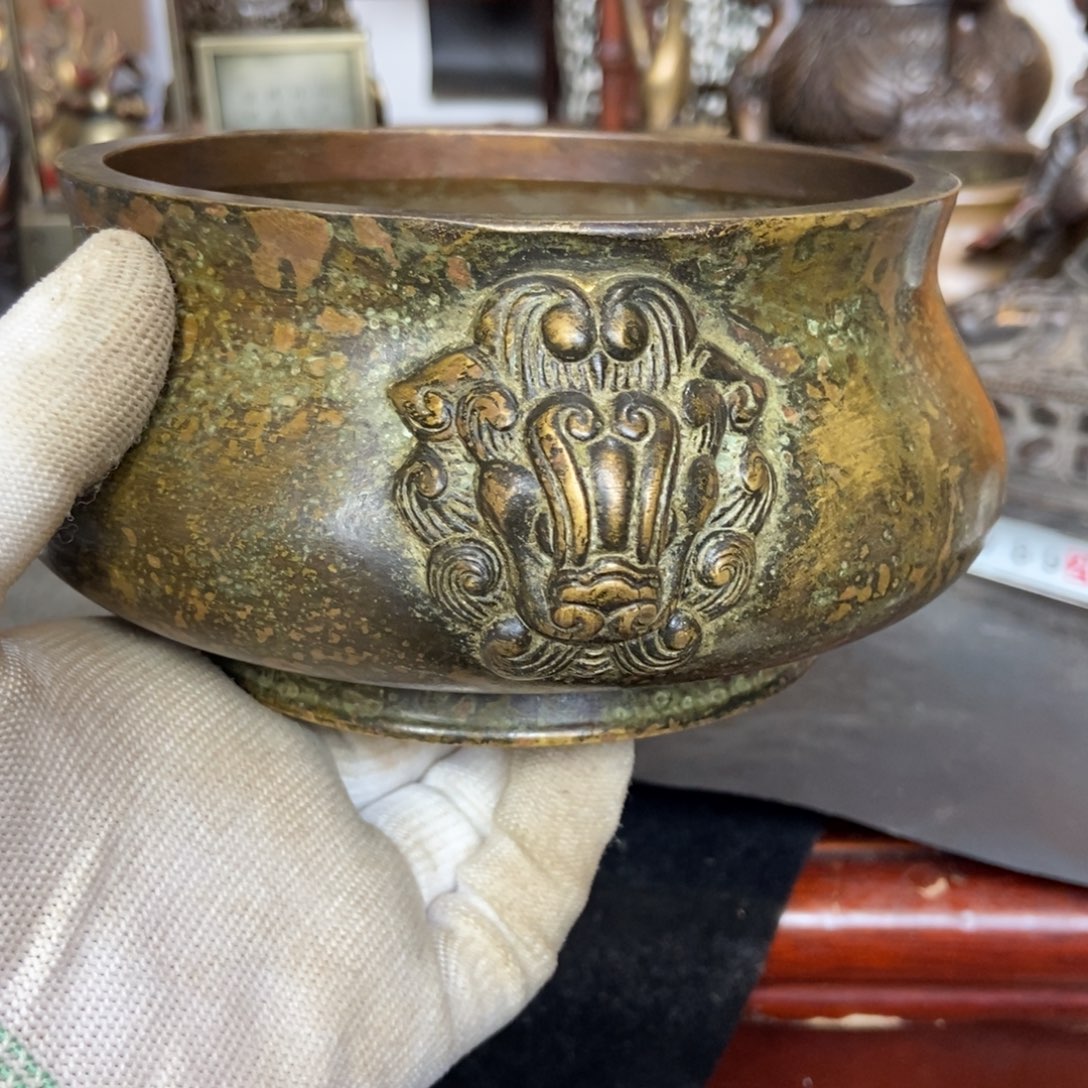 铜器工艺品摆件香炉摆件