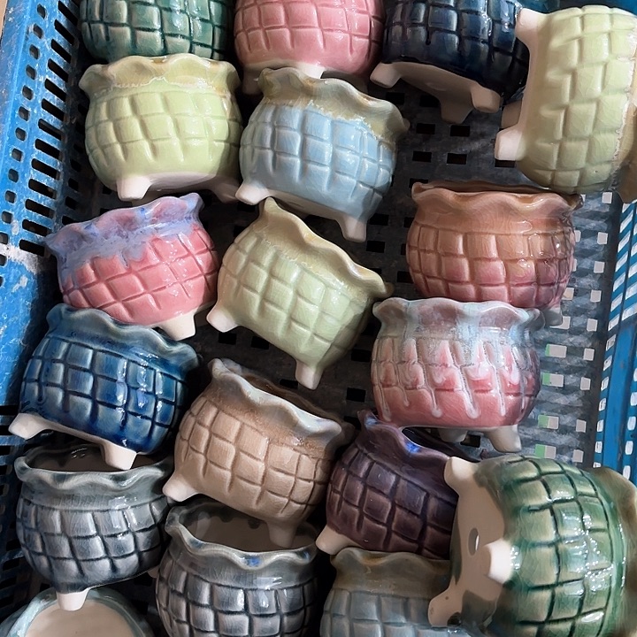 红陶发4个，深浅搭配