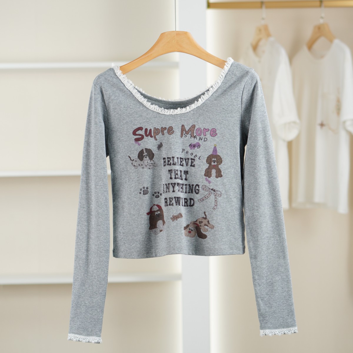 麦迪尚品【文M】51105814 春季时尚针织短款印花上衣品牌女装