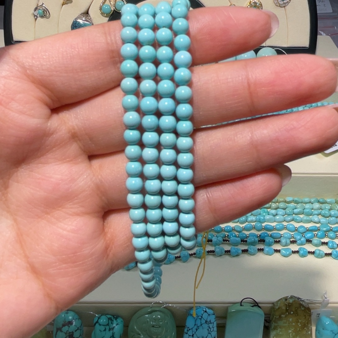 绿松石未镶嵌小米链