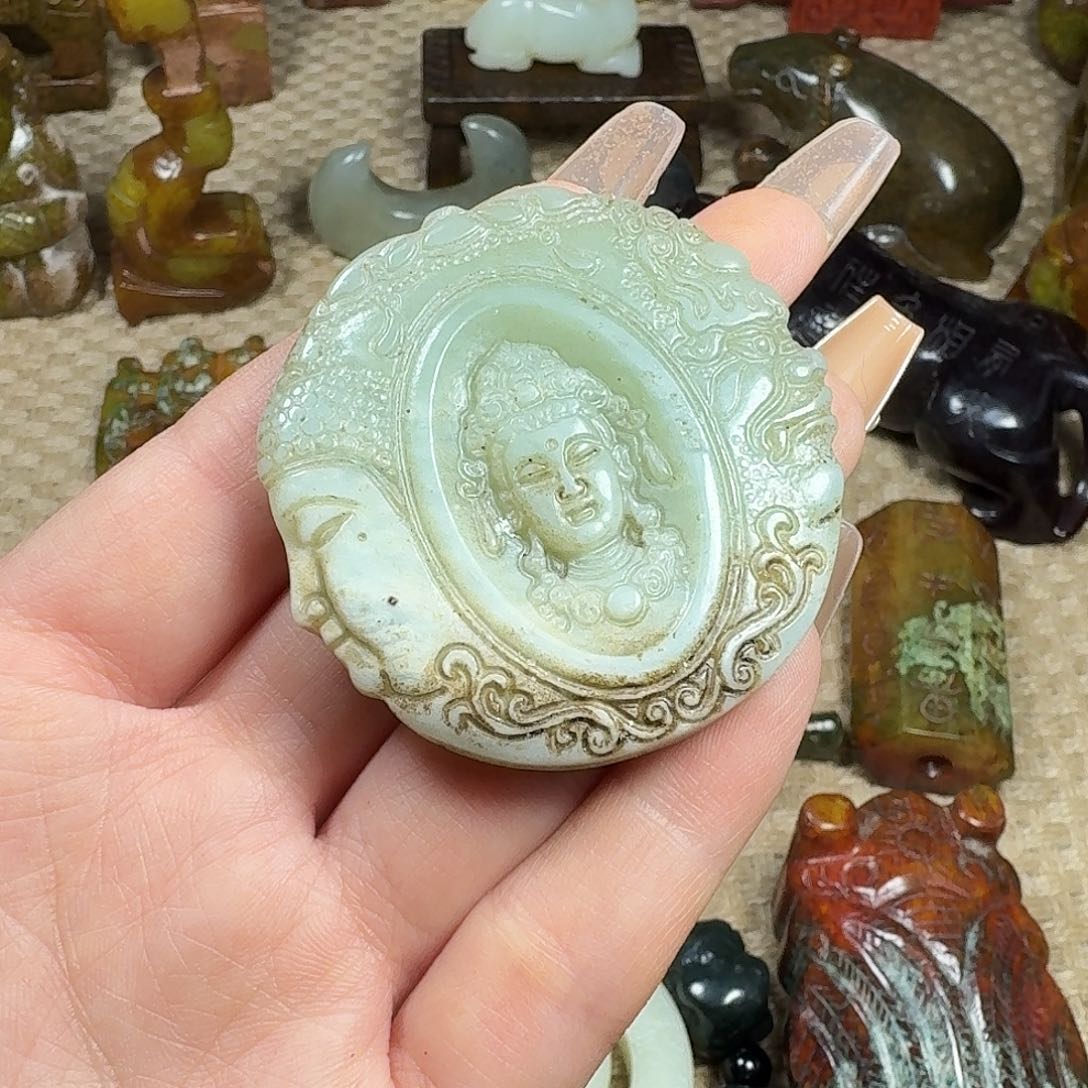 白玉菩提吊坠挂件