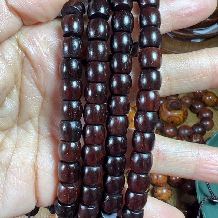 檀香紫檀（小叶紫檀）紫檀桶珠小瑕疵尺寸8*9