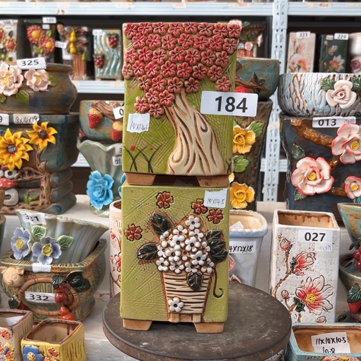 紫砂花盆粗陶材质多肉陶瓷花盆