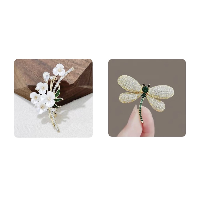 铜合金（共2个）【寒梅傲雪胸针2795+绿蜻蜓胸针2640】 8008