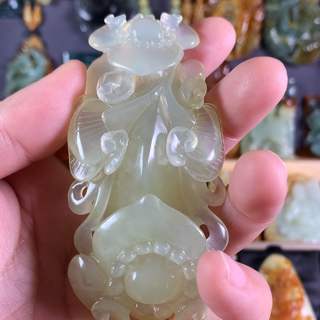 岫玉项链未镶嵌岫玉项链吊坠挂件