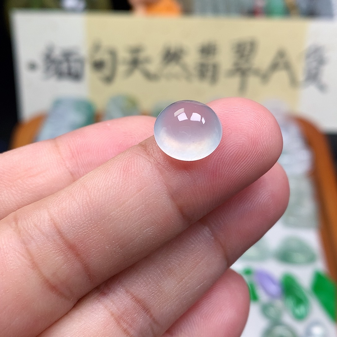 翡翠裸石缅甸天然A货翡翠冰种蛋面