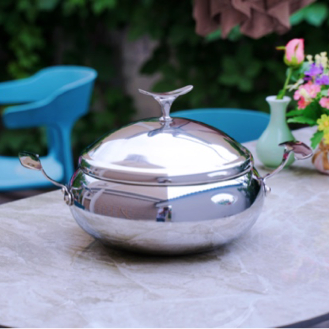 维塔赛娜苹果锅316不锈钢汤锅炖锅多用途火锅燃气灶电磁炉