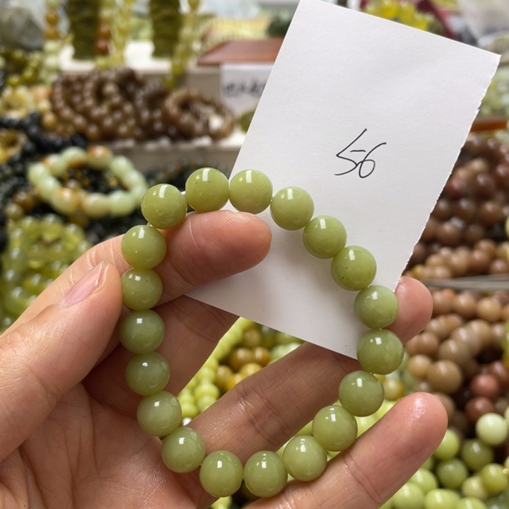 未镶嵌蛇纹石玉手链