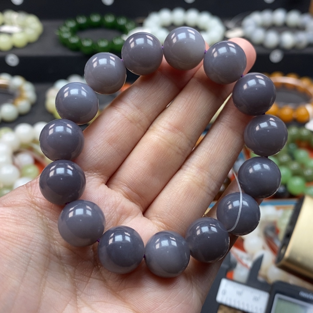 和田玉未镶嵌手链L卡14