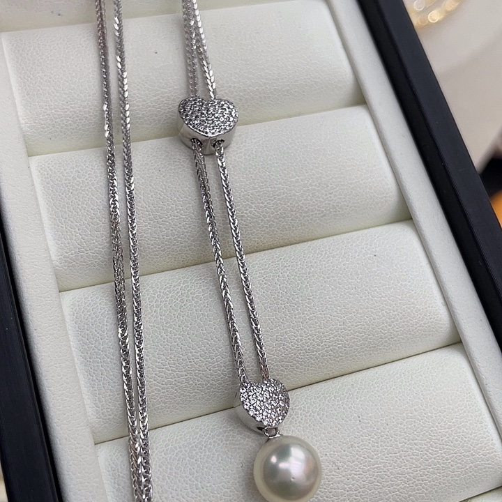 银S925镶嵌海水珍珠颈饰