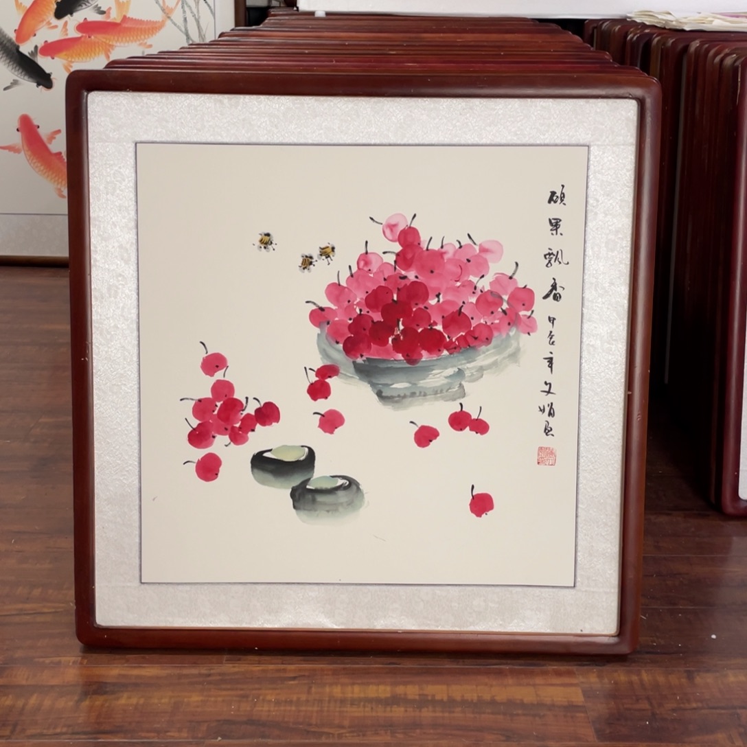 国画带框尺寸63*63厘米