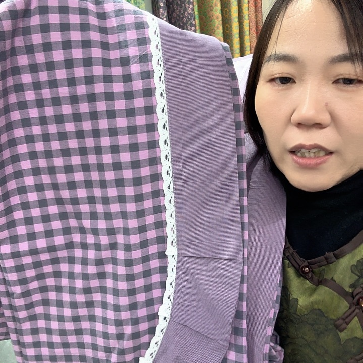 棉棉紫格精床单床单