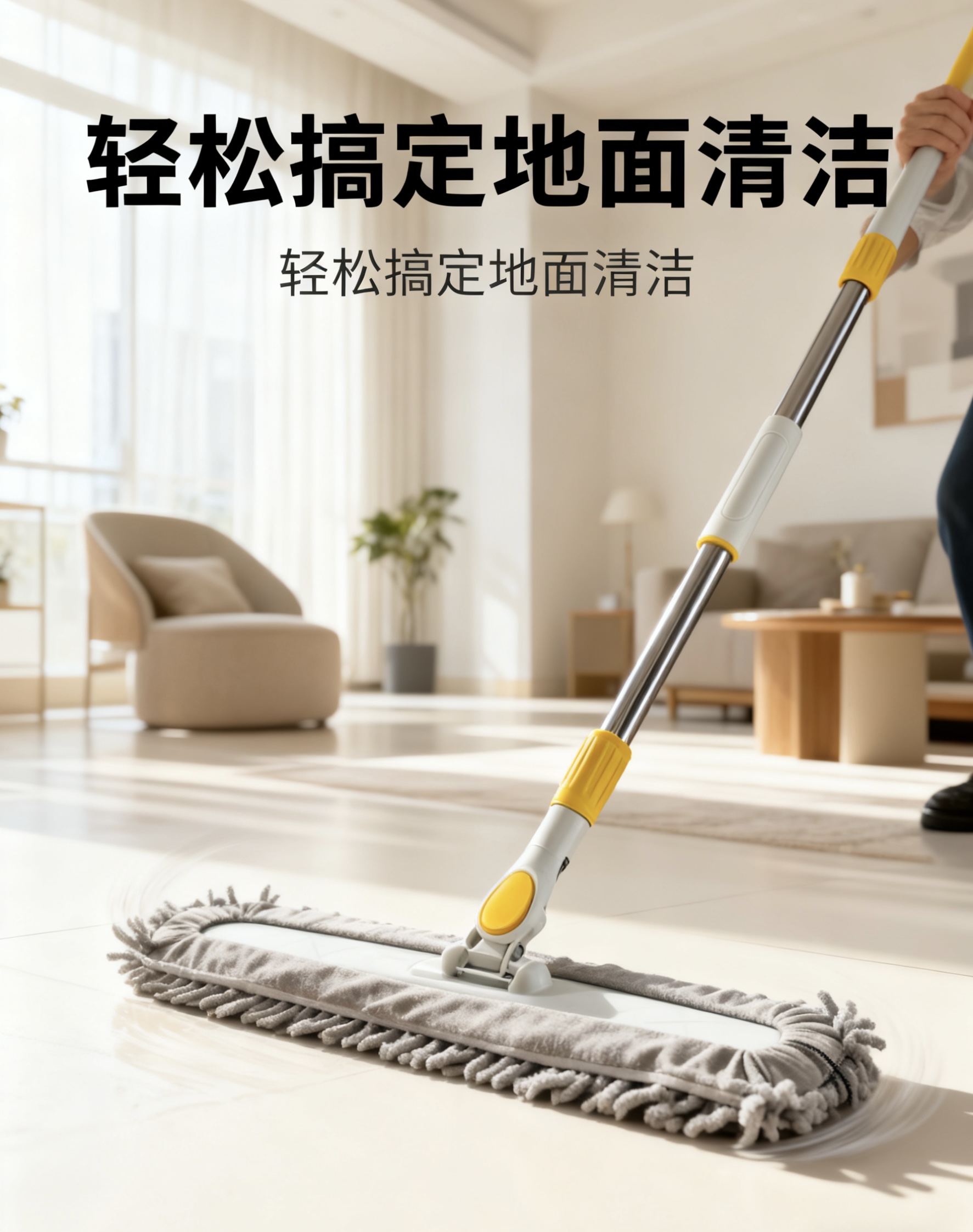  40CM加厚雪尼尔平板拖把新款干湿两用拖地清洁神器吸水神器