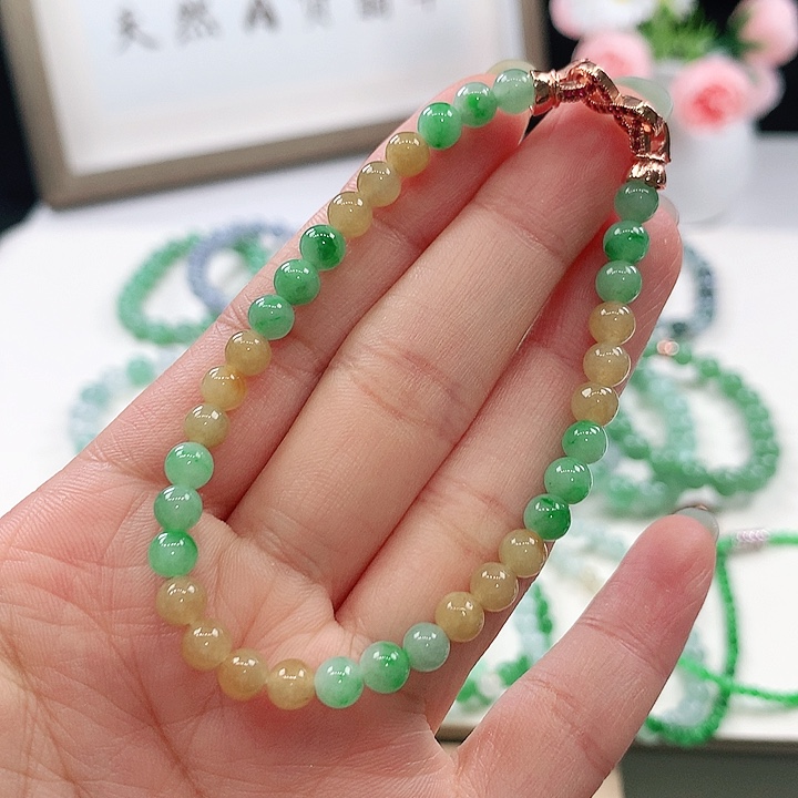 未镶嵌手链翡翠手链5mm