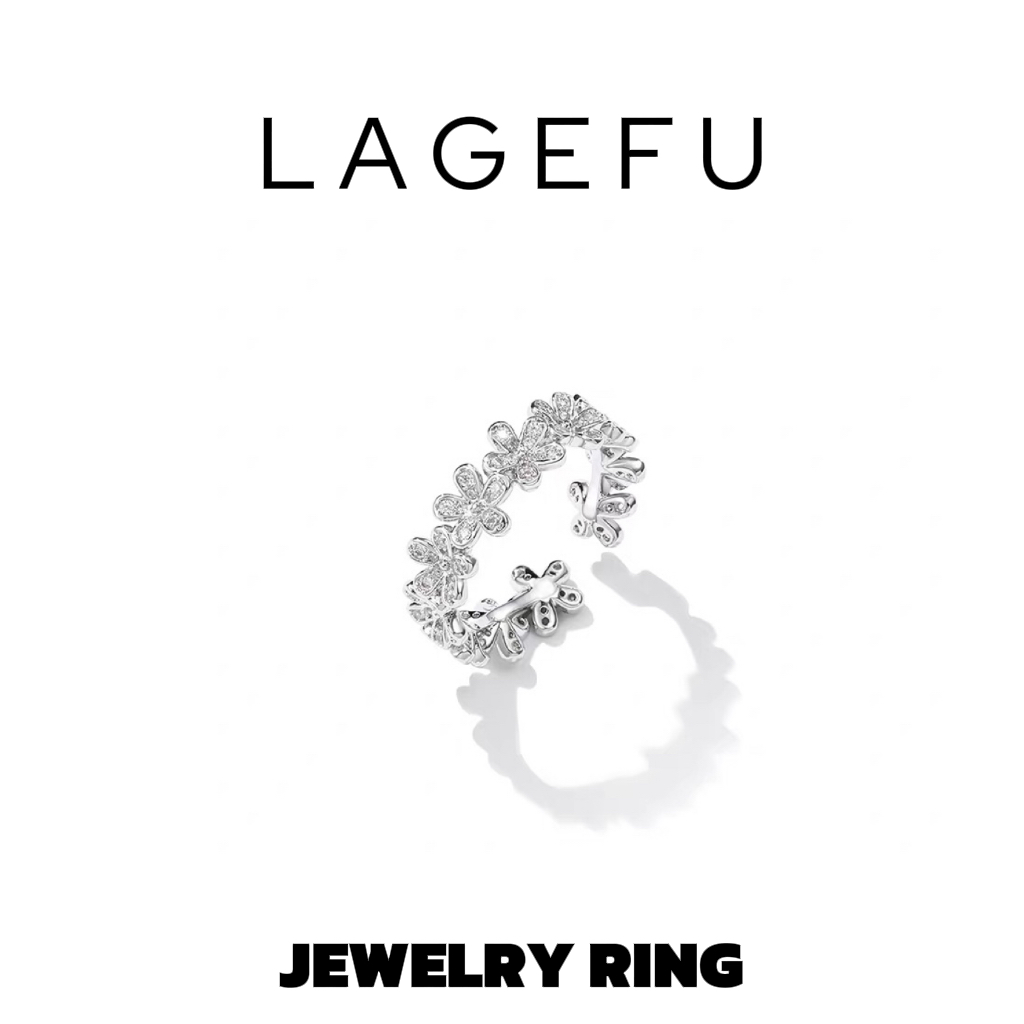 合金合成锆石戒指 【小雏菊】设计师高定气质时尚百搭轻奢指环DN674