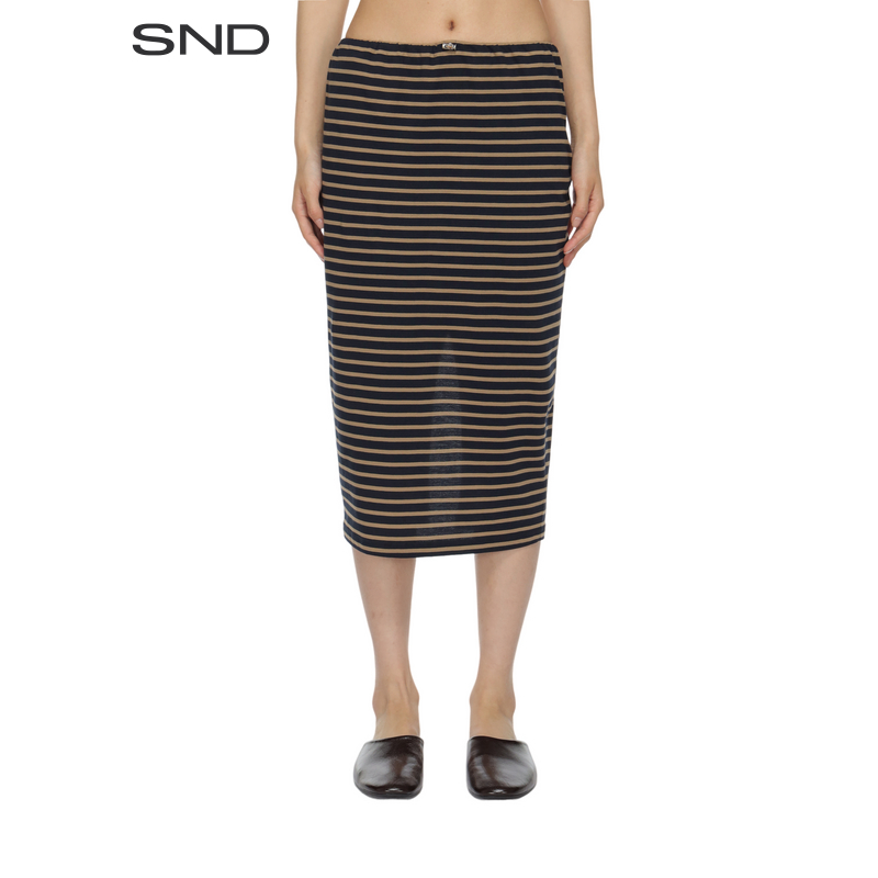 【INTO THE EAST 设计师品牌】SND PF25 条纹直筒半裙