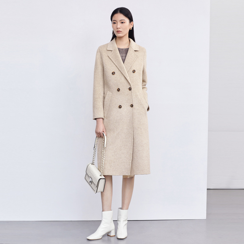sdeer圣迪奥女装西装领双排扣外套S22482523