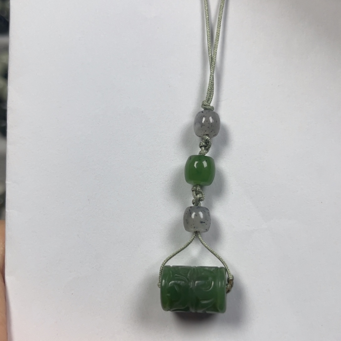 和田玉手链未镶嵌手机吊坠