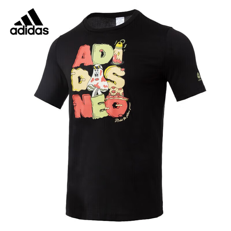adidas/阿迪达斯短袖春夏季男装透气运动上衣休闲时尚百搭圆领T恤