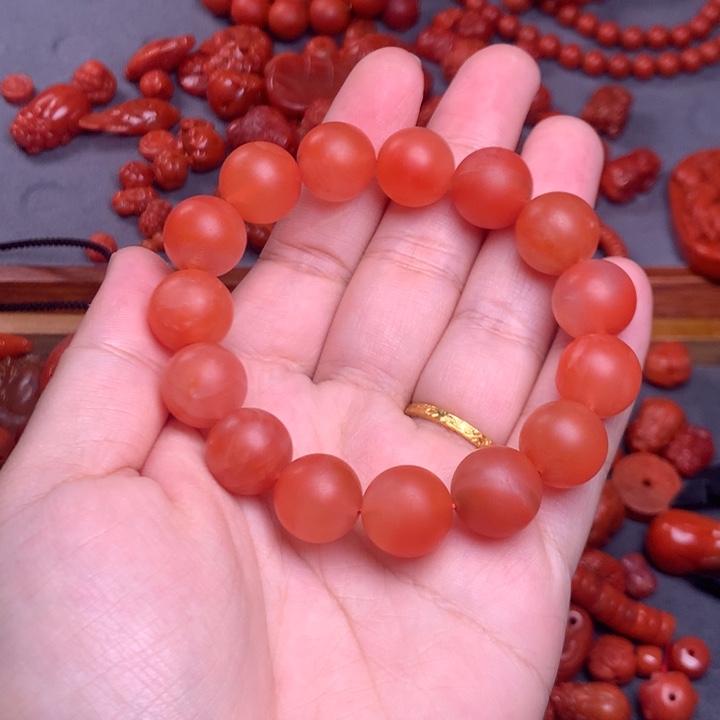 【闪购商品】未镶嵌配饰卡13毫米南红玛瑙