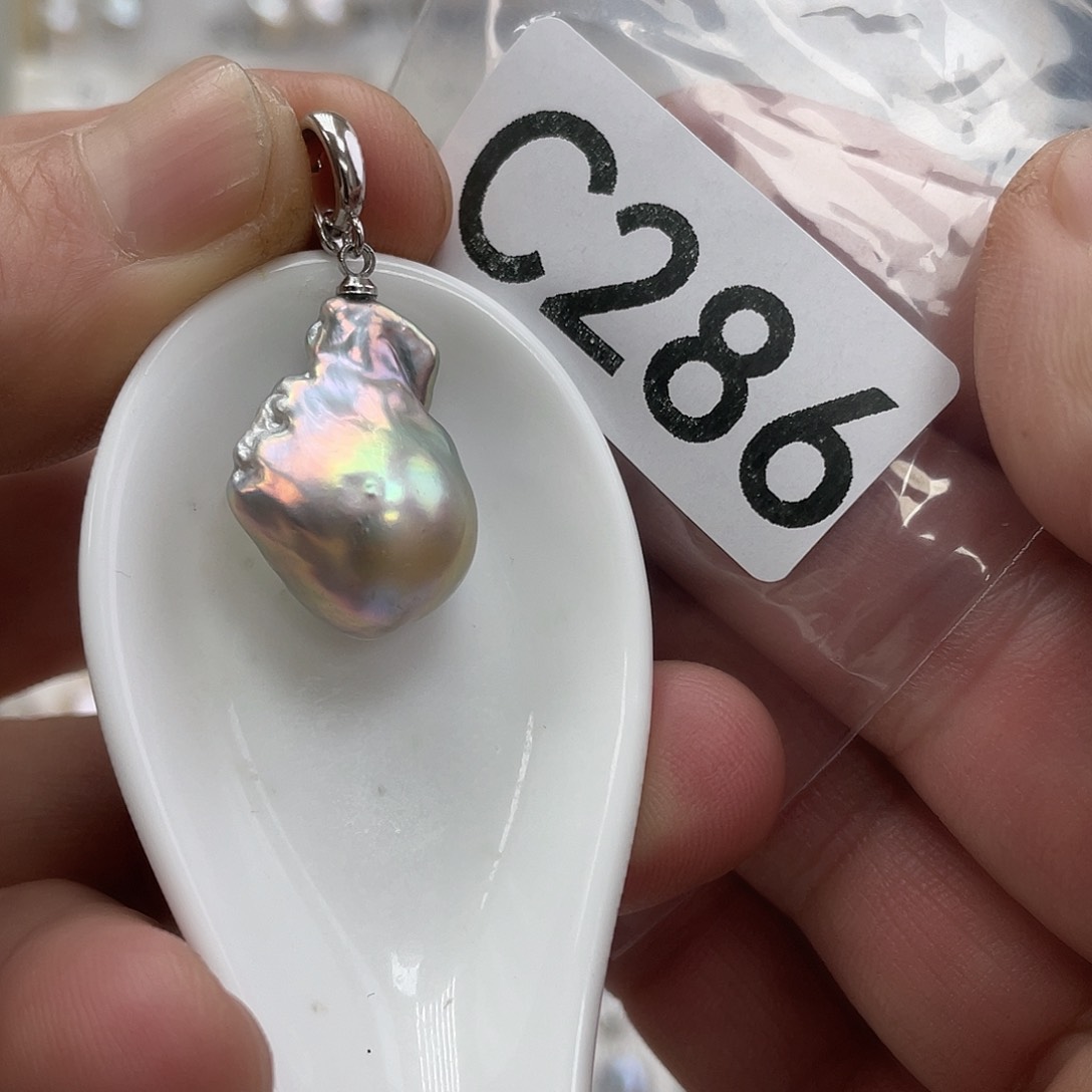 淡水珍珠颈饰银S925镶嵌