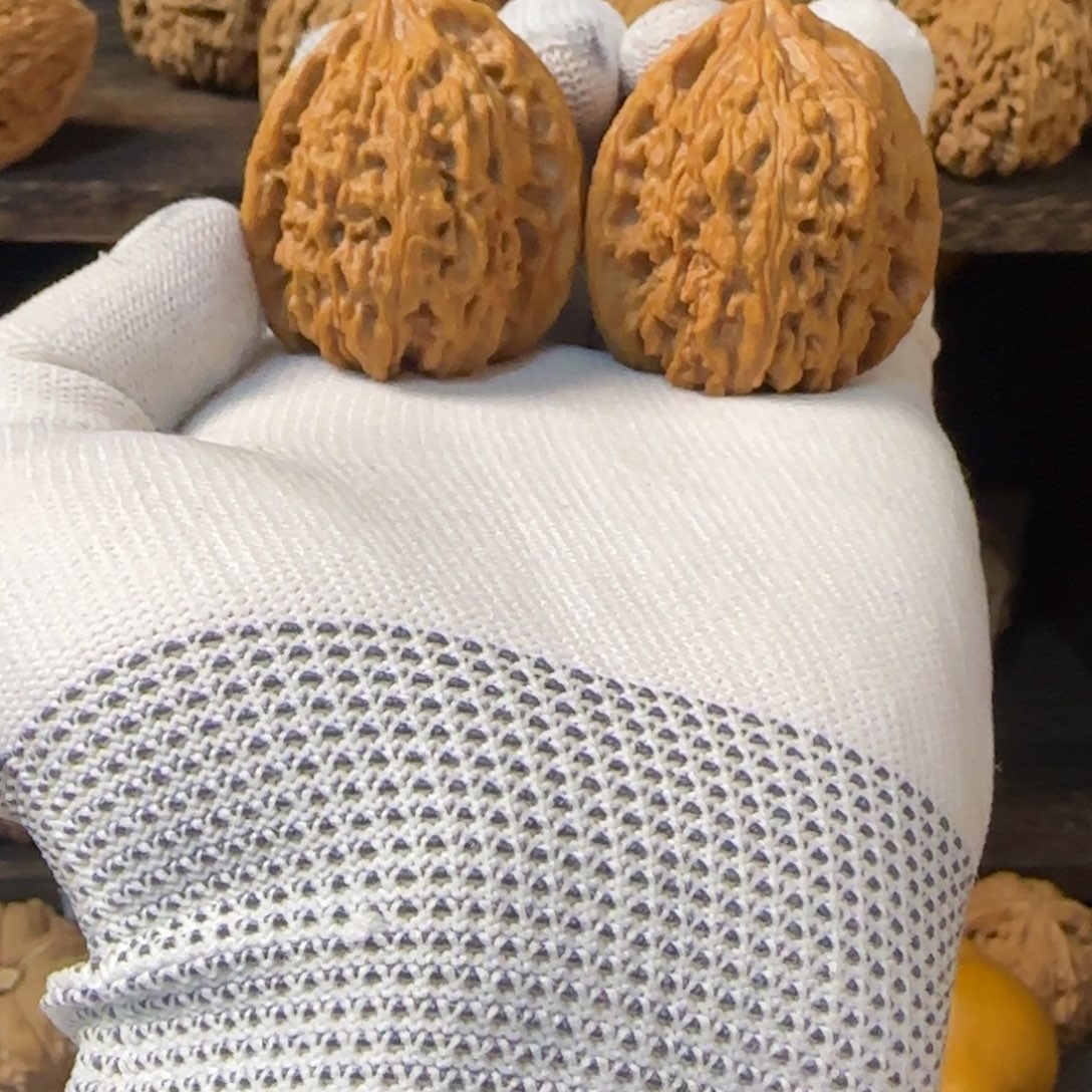 文玩核桃把件南将石高桩37尺带黄