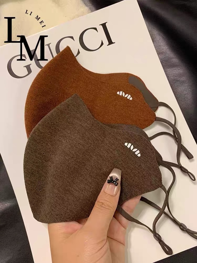 网红时尚可折叠韩版防风防护防尘透气口罩秋冬保暖成人口罩