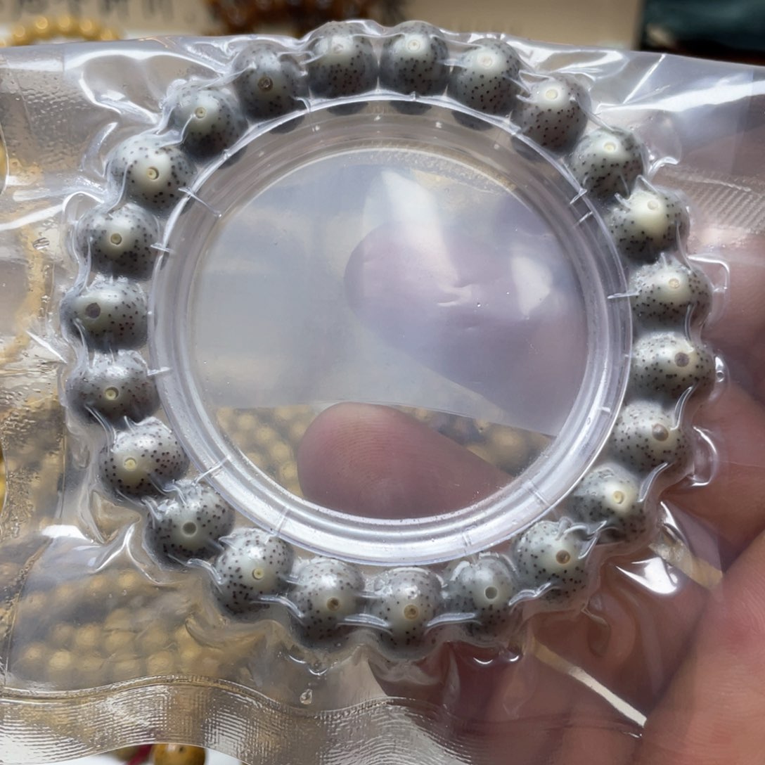 星月菩提手串12正月苹果珠糯冰牛毛星