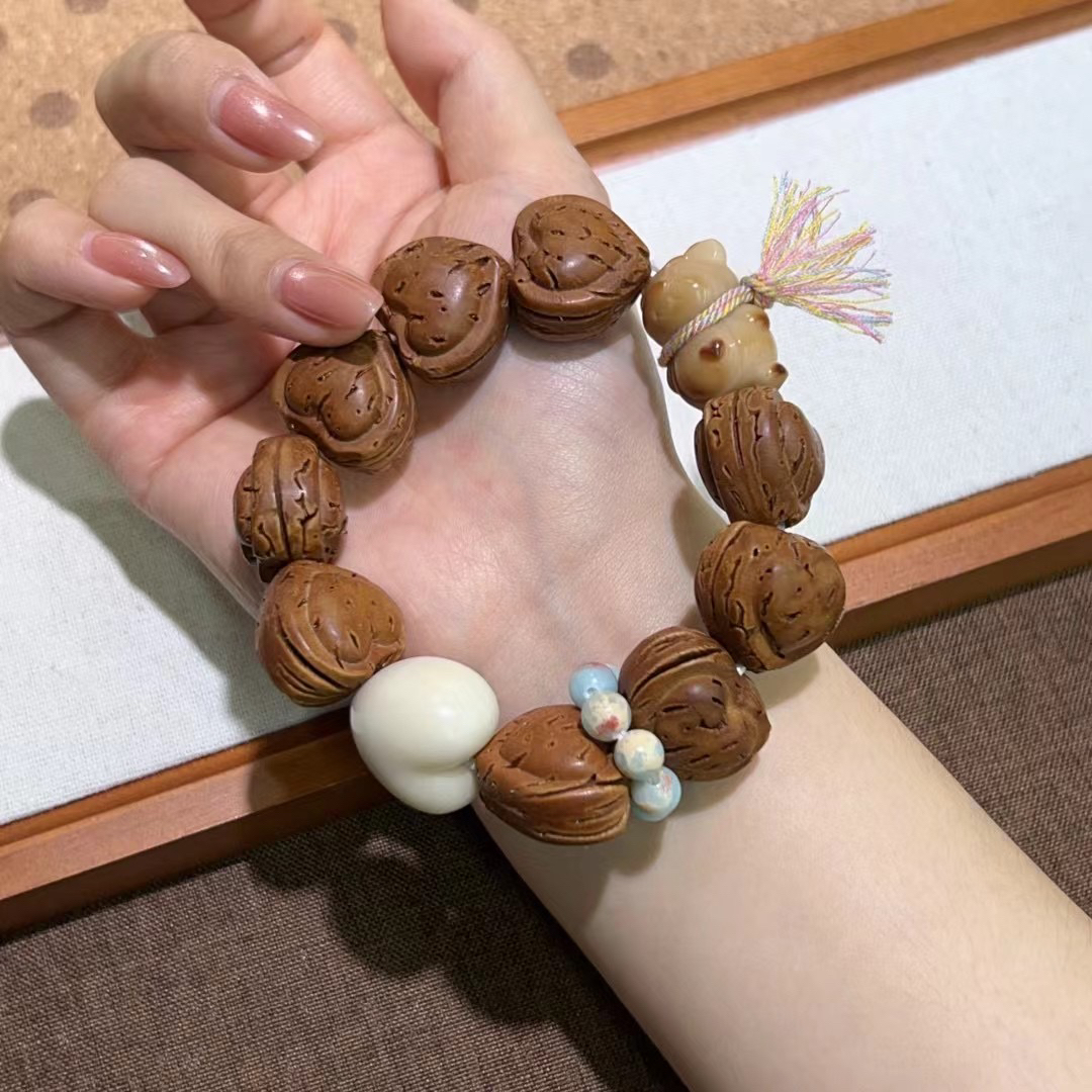 简约气质时尚百搭核桃饼干diy多宝搭配可盘玩