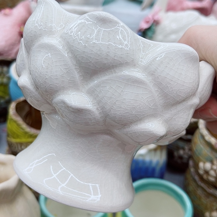 多肉绿植陶瓷花盆9.9包邮，有孔