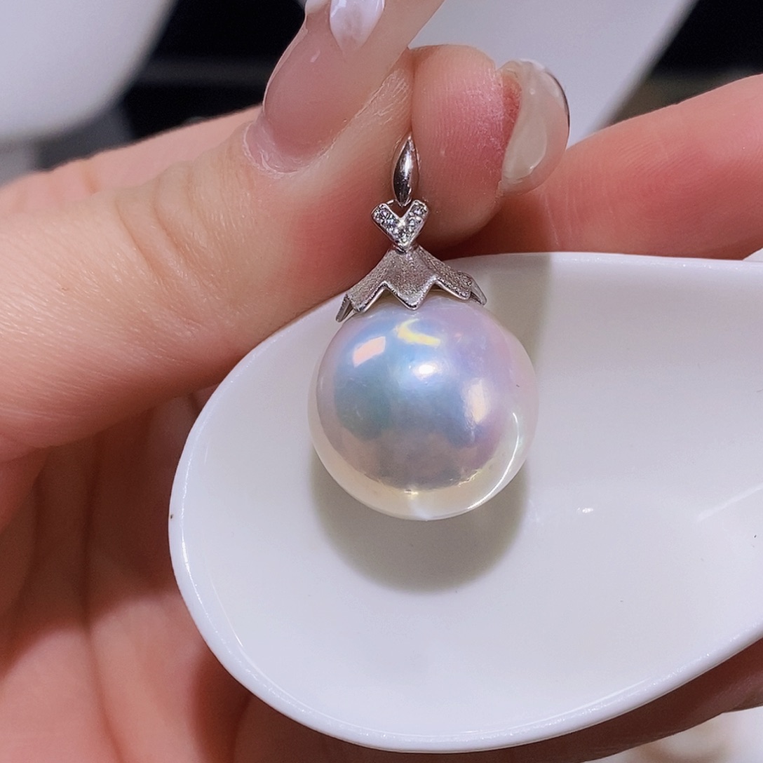 淡水珍珠颈饰银S925镶嵌什*鬼