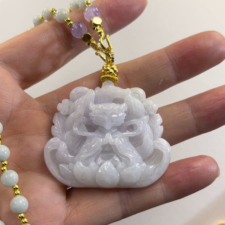 翡翠吊坠(赠链)未镶嵌代编织