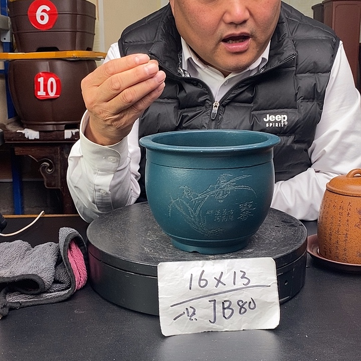 紫砂花盆货号一只JB80