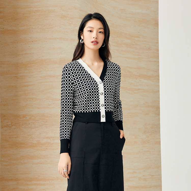 【诗语家专属】3S时尚新款毛织开衫41052017