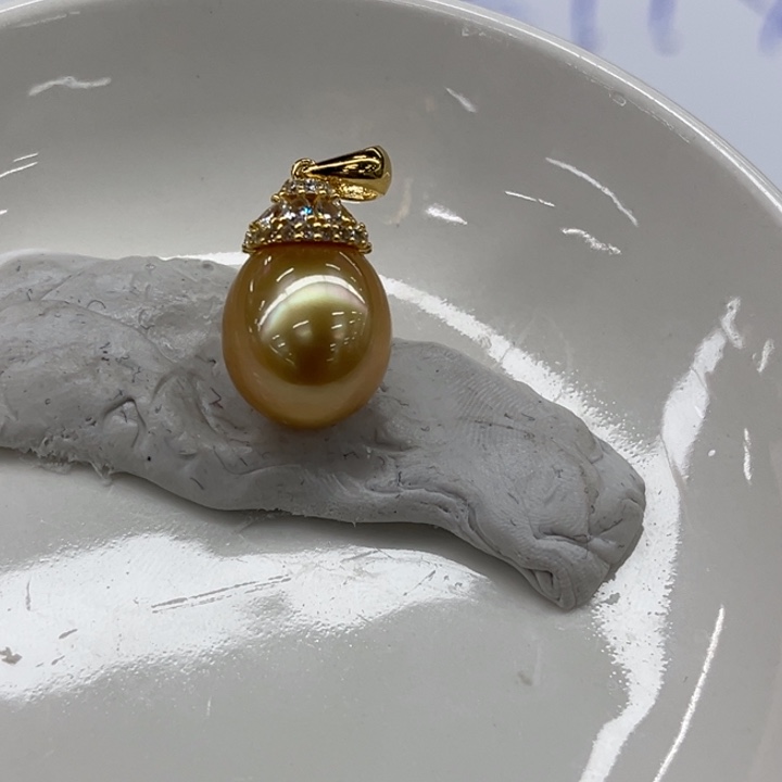 银S925镶嵌颈饰海水珍珠12-13