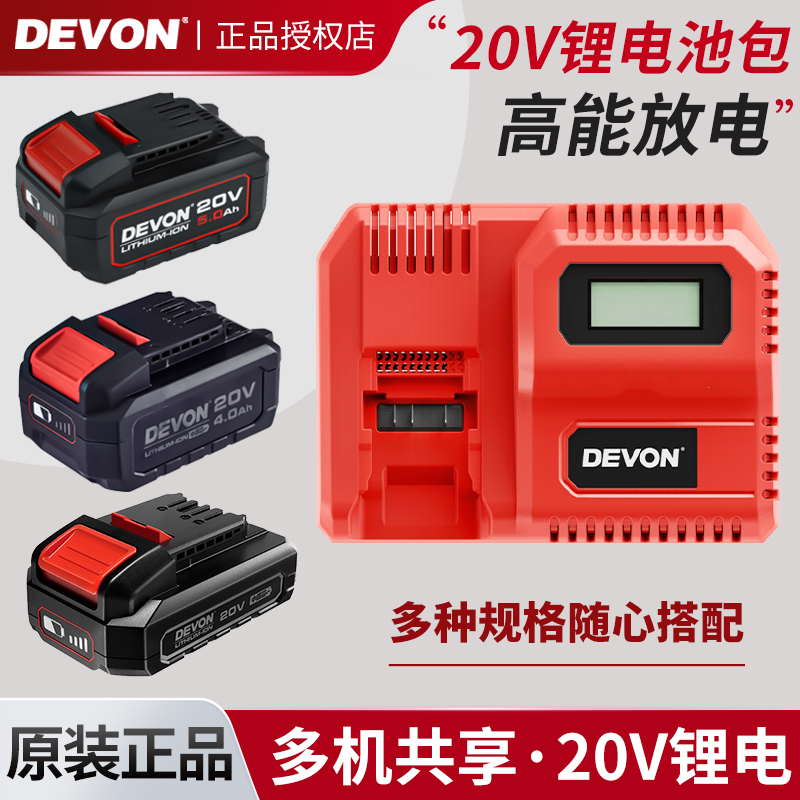 大有20V/4.0Ah锂电池5.0充电器闪充快充5401/5733/2903原装配件