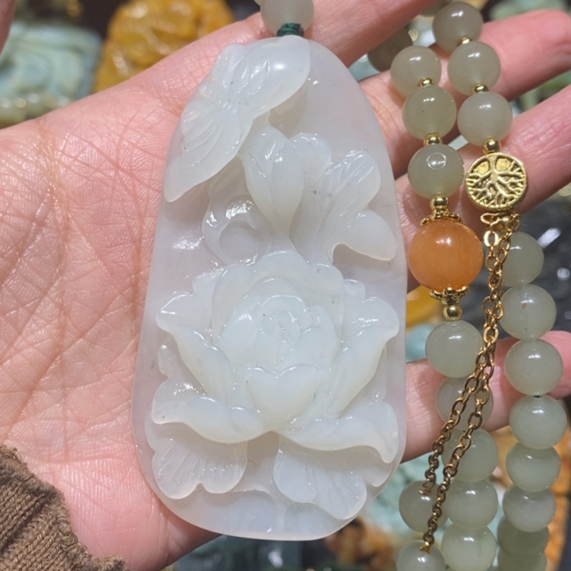 【闪购商品】岫玉毛衣链未镶嵌