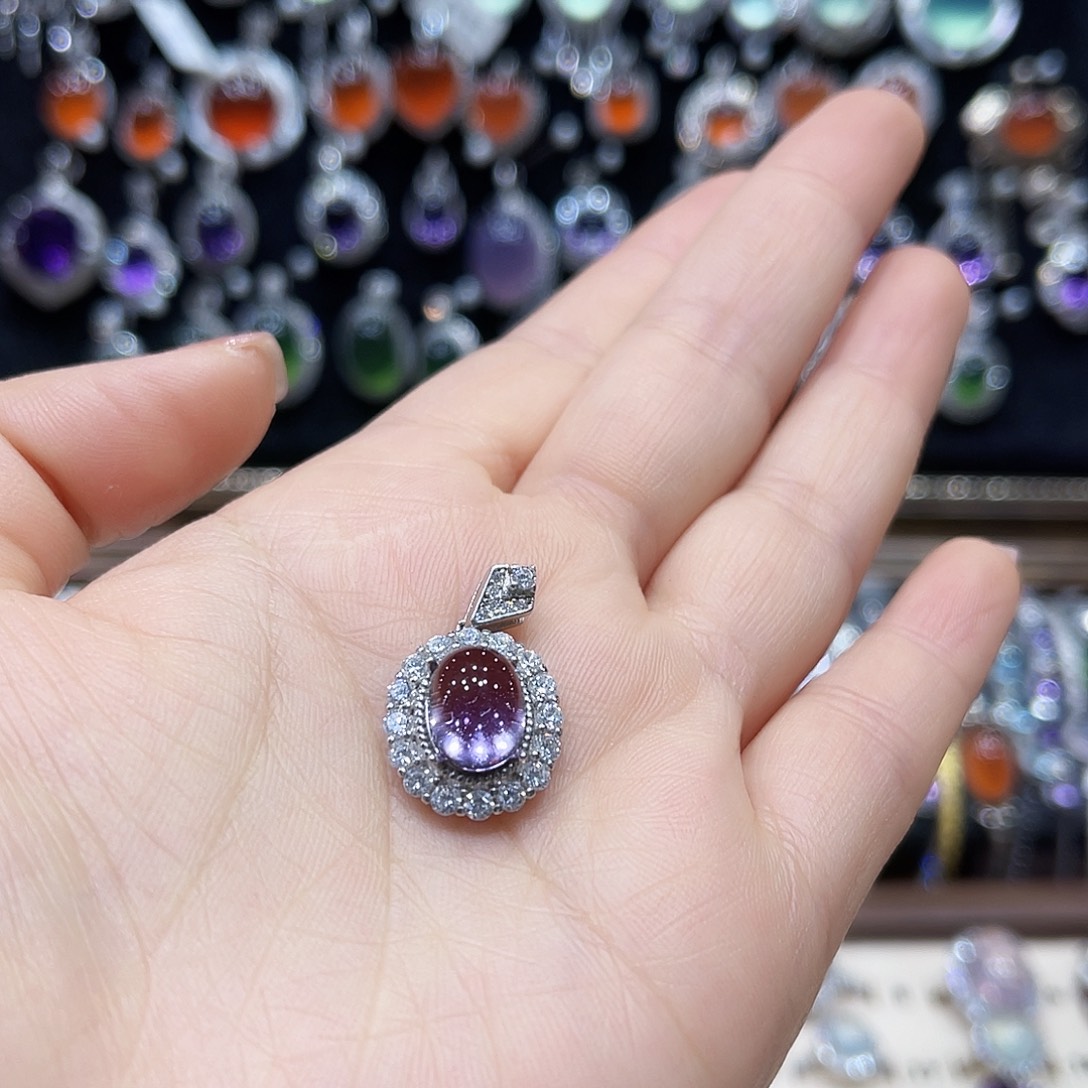 蛇纹石玉银S925镶嵌戒指