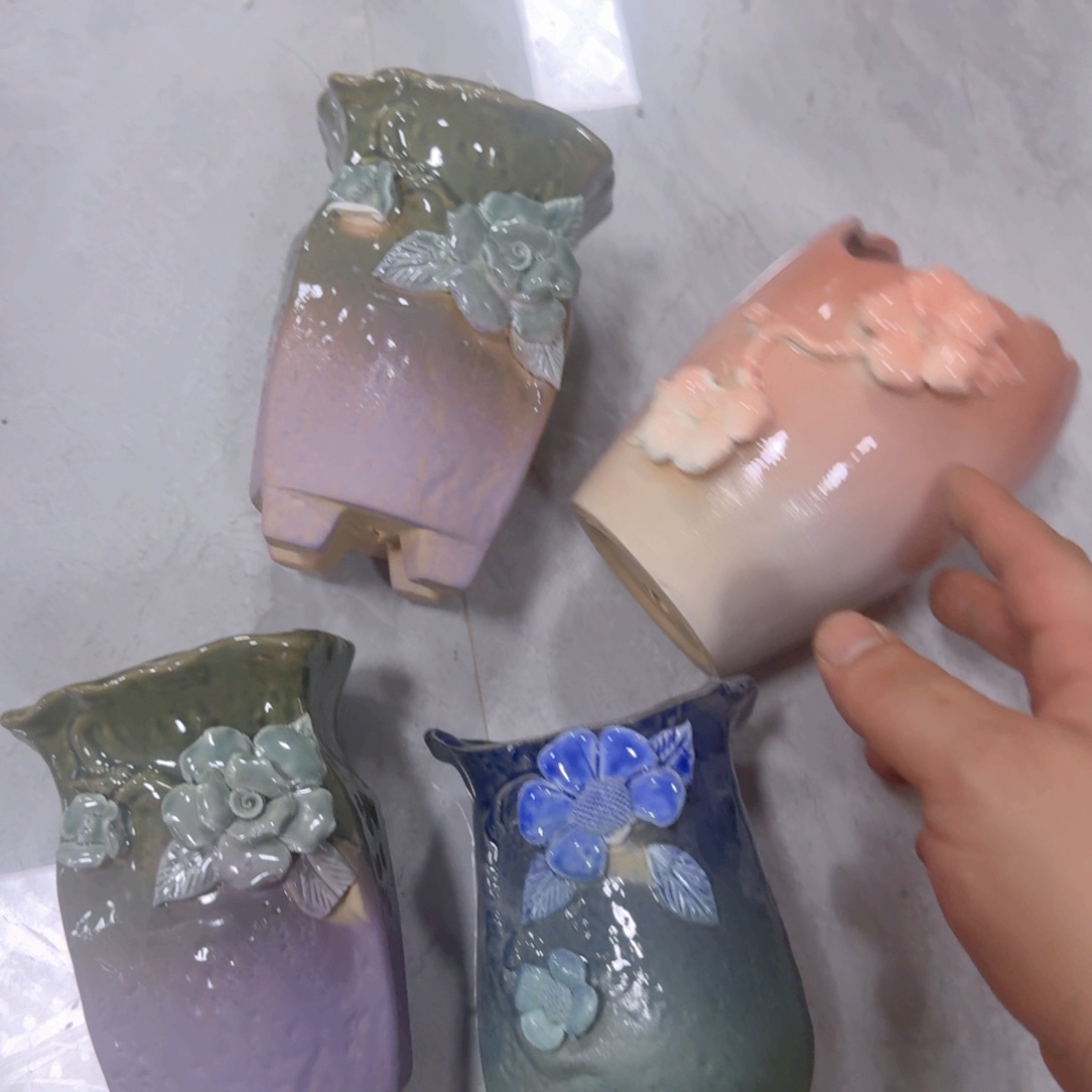 紫砂花盆瑕疵瑕疵