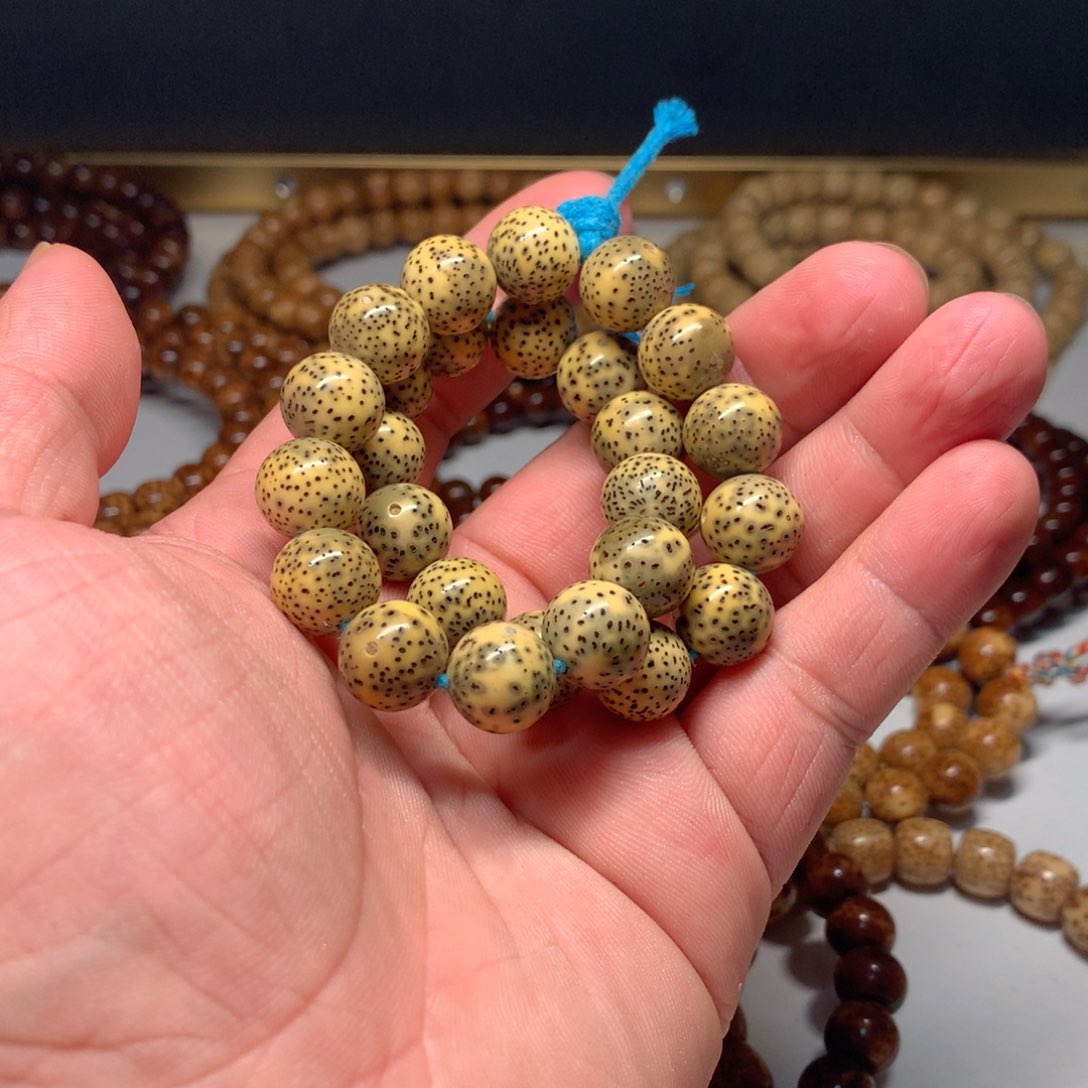 吊坠星月菩提海南原生态12尺寸青花正圆